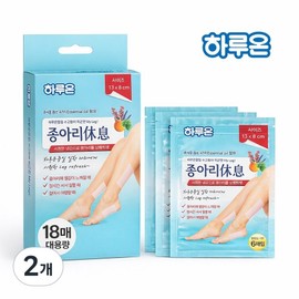 Haruon Calf Rest Cooling Sheet Patch, 18 sheets, 2 pieces / 하루온 종아리 휴식 쿨링시트 패치, 18매입, 2개