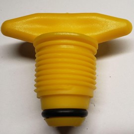 Hart's Hearth & Homestead Propane (LP) Tank/Cylinder Valve Safety Plugs, POL with inside, left hand threads *Made in USA* (10, Yellow)