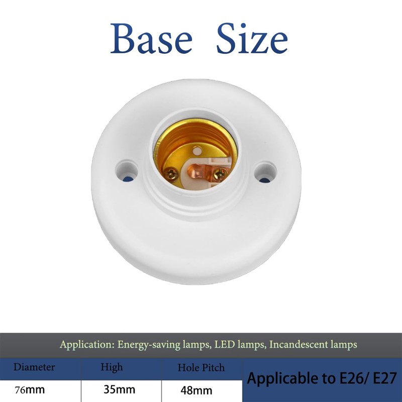 15ft Light Bulb Base with Cord E26/E27 Light Socket with