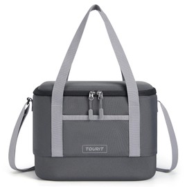 TOURIT 12L Carry Out Soft Cooler Insulated Travel Bag Lunch Cooler for Outdoor, Camping, Picnic, Travel, Dark Gray