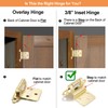 Vallecloud 10 Pack (5 Pair) 3/8" Inset Gold (Brass) Nickel