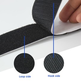 Adoerpai Hook and Loop Tape Length 6.6FT Width 1.96Inch Adhesive Mounting Tap for Guitar Effect Pedal Board