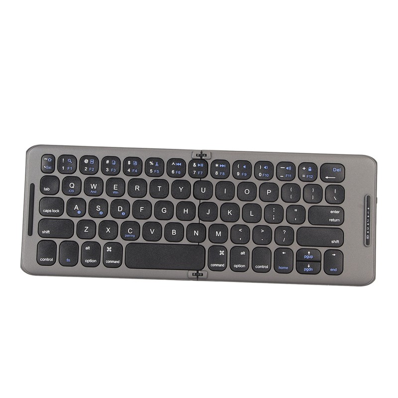Foldable Bluetooth Keyboard 2 Fold Wireless Keyboard 3 Channel for