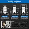 BESTTEN 2 Pack Combination Toggle Light Switch and Duplex Receptacle