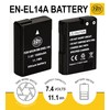 BM Premium EN-EL14A, EN-EL14 Battery and Charger for Nikon D3100,
