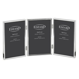 Edzard Triple Picture Frame Collage Genoa (3 Photos 10 x 15 cm) Silver-Plated