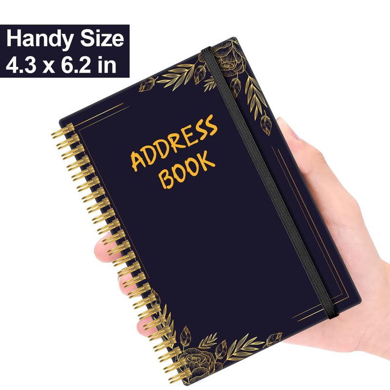 Address Book with Alphabetical Tabs - Small Address Book Spiral