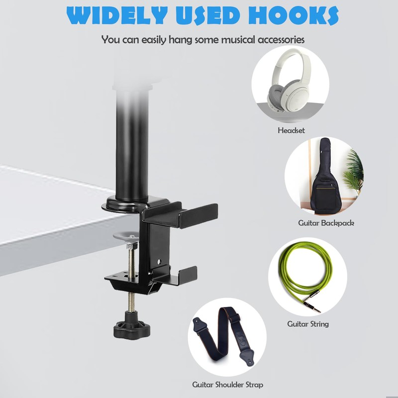 UPELLA Guitar Desk Stand with Clamp, Heavy Duty Guitar Hanger