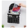FuninCrea Wall Hanging Storage Bag, 3-Layer Hanging Pocket with Non-marking
