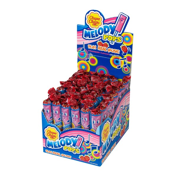 Chupa Chups' Melody Pops - Strawberry 48 Pack/720g