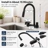 Swiwikai Kitchen Faucet with Pull Down Sprayer & Glass Rinser,