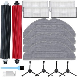 AiLomey Roborock S8 / S8+ Accessories Replacement Parts for Roborock S8 Pro Ultra, 2 Main Brushes, 4 Wipes, 4 Filters, 4 Side Brushes