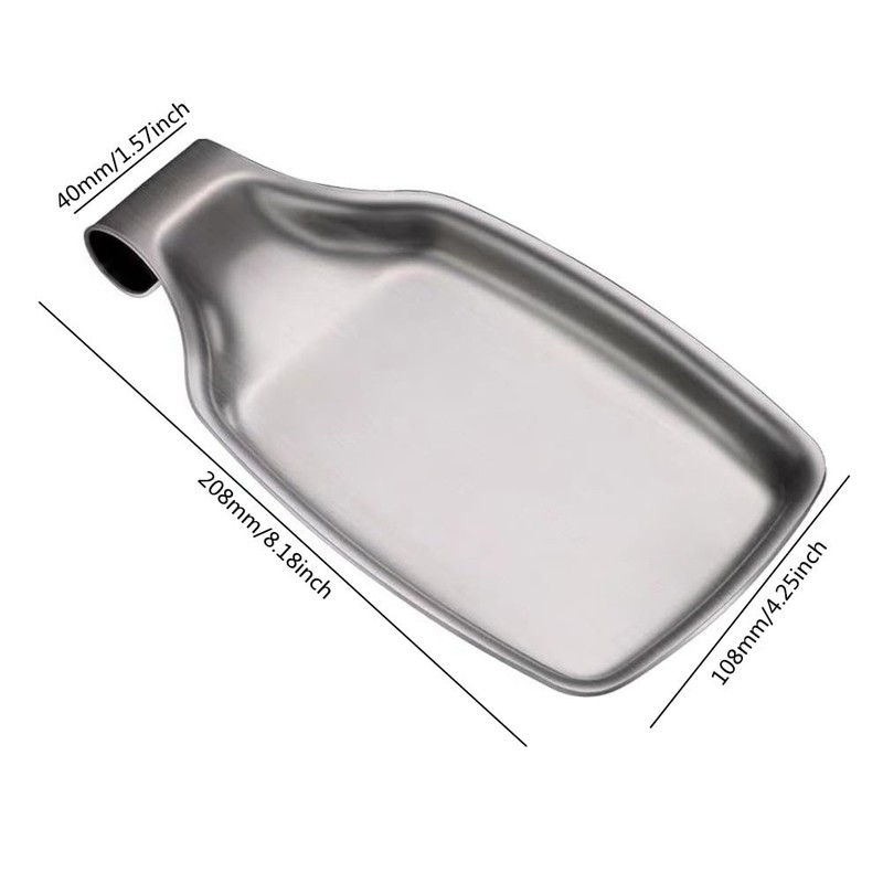 Spoon Rest, Stainless Steel Large Spoon Rest Kitchen Spoon Holder