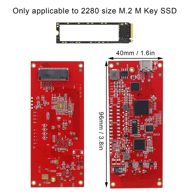 USB4.0 Hard Disk Adapter Card USB4.0 40G 20G 10G NVME