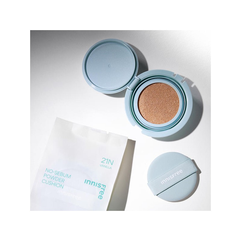 Innisfree 노세범 파우더 쿠션 리필 SPF35 PA++ (5종 택1) No