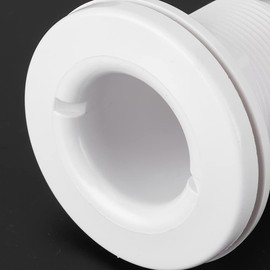 Thru-Hull Connector 1‑1/4in Thru Hull Fitting White Plastic Hose Connector Accessory for Marine Boat
