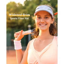 WRELS Sports Visor for Men Women，Soft Lightweight Adjustable Foldable Hat，Quick Dry Sweatband Cap for Outdoor Sports