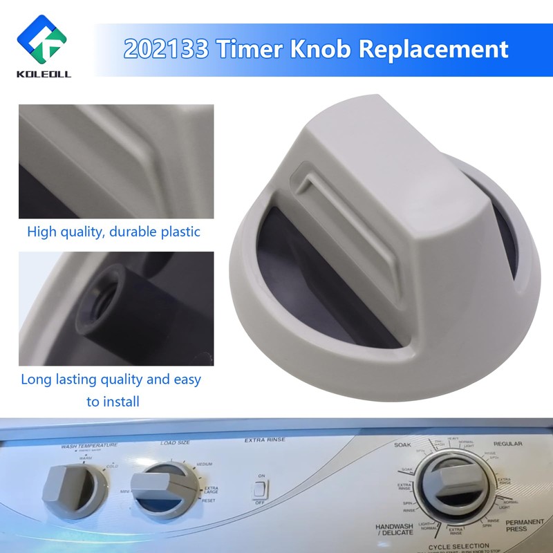 2PC 202133 Timer Knob Compatible with Speed Queen Washer Replace