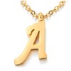 Name, initial alphabet, letters A-Z, pendant stainless steel necklace for