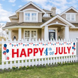 Happy 4th of July Banner Balloons Burgee