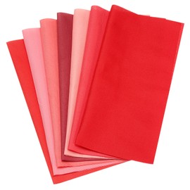 PATIKIL Cotton Fabric Bundles, 7 Pcs 20 x 20 Inch Fat Quarter Solid Color Precut Fabric Squares for Sewing Patchwork Quilting DIY Crafts, Red