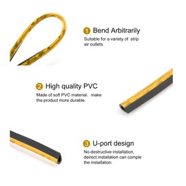 LivTee 20 Pieces Car Air Conditioner Decoration Strip for Vent Outlet, Universal Waterproof Bendable Air Vent Outlet Trim Decoration, Car Interior Accessories (Shiny gold)