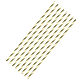 1/8 Inch Brass Round Rod, 8Pcs Solid Round Brass Rod Lathe Bar Stock, 11.8 inch in Length