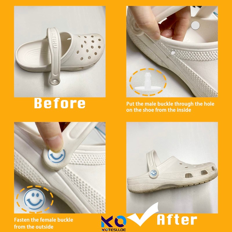 KOTESLLOE 8 Sets Replacement Rivets for Croc, Replacement Parts for