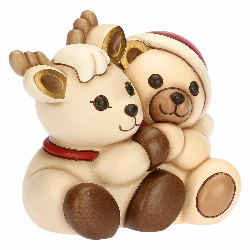 THUN Couple Teddy and Reindeer Hugging