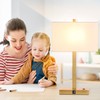 21" Touch Bedside lamps with 2 USB & AC Outlets,