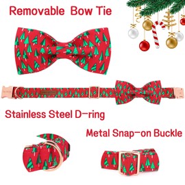 Unique style paws Christmas Dog Collar, Pet Collar Gift for Girls Boys Dogs, Adjustable Dog Collar for Small Medium Dogs, M