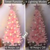 3 FT Artificial Christmas Tree, Pink Christmas Tree with 50