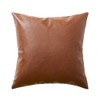 Fancy Homi Faux Leather Boho Decorative Throw Pillow Covers, Thick