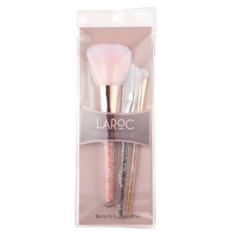 Make Up Brushes, LaRoc, 3pc - Crystal Makeup Brush Design,