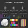 PSLER 72 PCS Spoke Skins Spoke Trim Wrap Decoration Protector