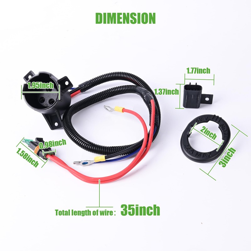 10L0L Golf Cart Charger DC Receptacle for Club Car Precedent