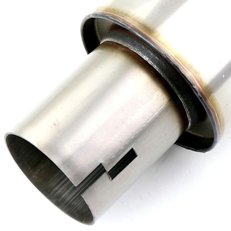 TOTALFLOW 22016N Straight Through Universal 2-1/2" Inch Notched Ends Exhaust