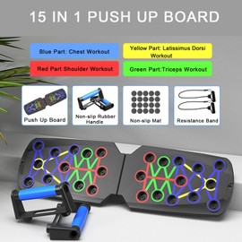 Pilates Board for Home Workout,Foldable Pilates Reformer Equipment with Timer,12-in-1 Portable Pilates Reformer Machine for Core Trainer,Home Gym,Abs,Back,Flexibility Training (All-in-One-Black)