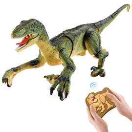 Robot Plaza Radio Controlled Dinosaur, Toy, Moving, Roaring, Round, Glowing, Spraying, Walking, Birthday Gift, Boys