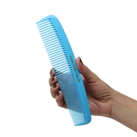 Allegro Combs 1000 X-Large Styling Comb Hair Cutting Barber Stylist Shampoo Combs All Purpose Wide And Fine Tooth Made In The USA 2 Pc. (Light Blue)