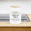 Purely Home Minimalist Ceramic Decaf Tea Canister - Simplistic Black