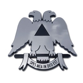 Scottish Rite Double-Headed Eagle Chrome Auto Emblem