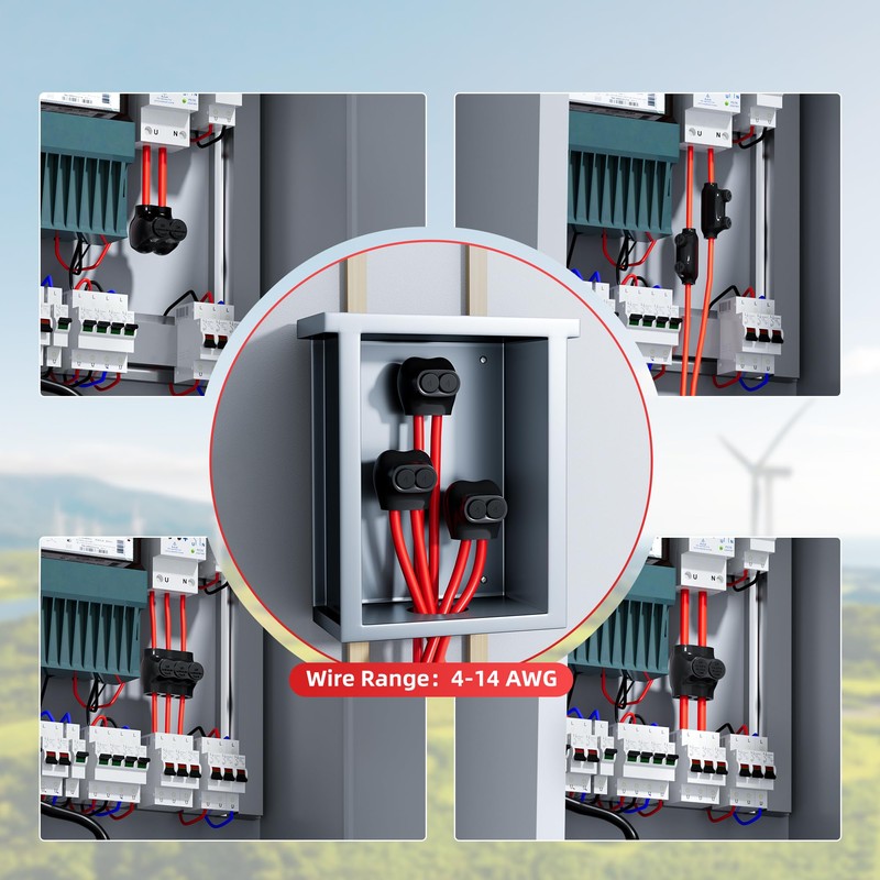 DaierTek Conector de empalme aislado en línea 4AWG