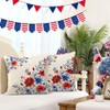 RABUSOFA 4th of July Memorial Day Patriotic Throw Pillow Cover,20x20