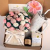Care Package for Women with Flower Bouquet Blanket, Get Well