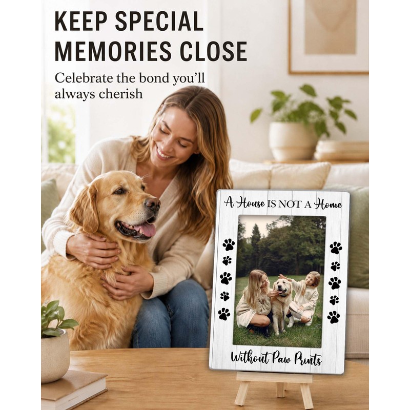 Dog Picture Frame 4×6，Dog Lovers Gift for Women