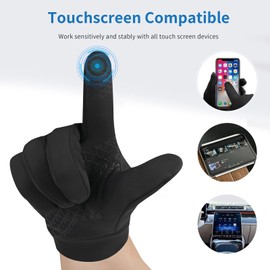 Running Gloves Winter Thermal Gloves Touchscreen Driving Gloves Lightweight Cold Weather Gloves for Men and Women…