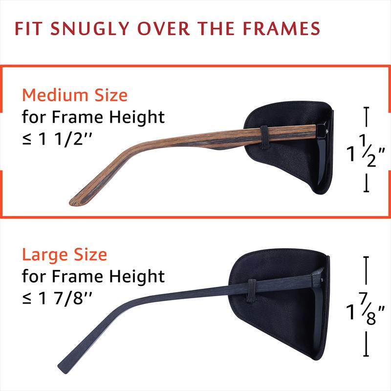 Astropic 2Pcs Silk Eye Patches for Adults Kids Glasses to