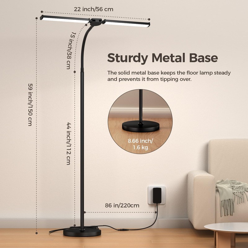 LED Floor Lamp for Living Room, Bright Reading Lamps for