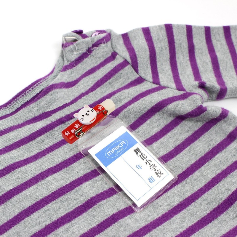 Clip Wear Name Tag Clasp Pin-chan 2 White Cat 313851